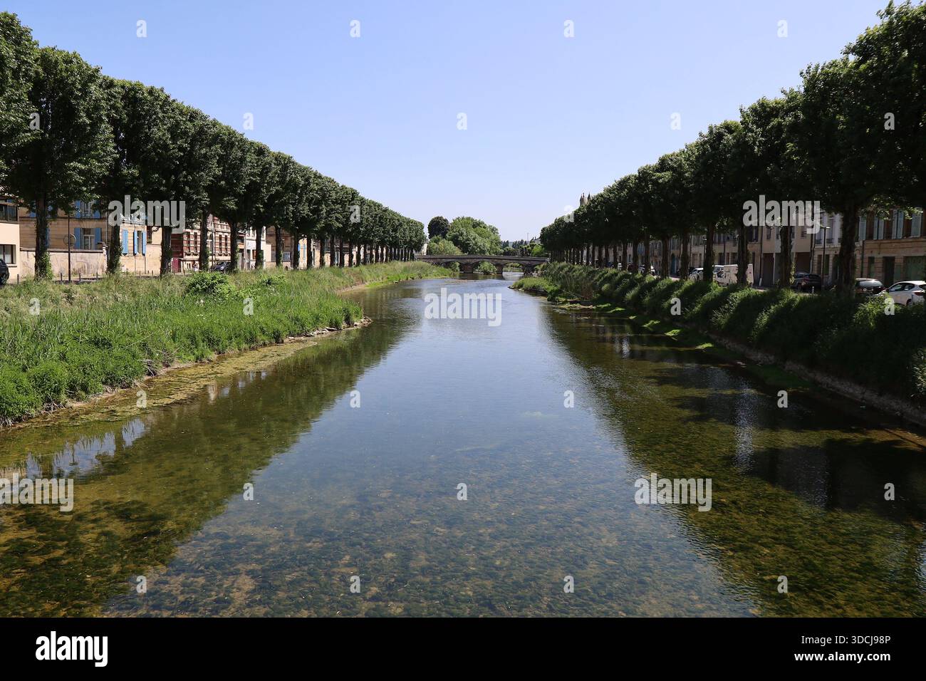 Canal de la Marne au Rhin, Ville de Bar Le Duc, Département de la Meuse, Frankreich Stockfoto