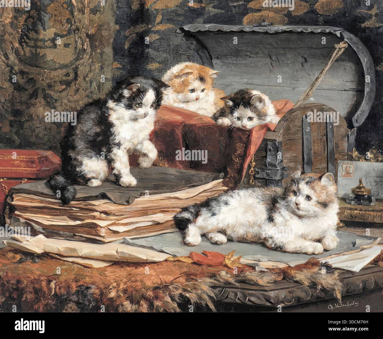 Charles Van den Eycken II. - Im Studio des Künstlers Stockfoto