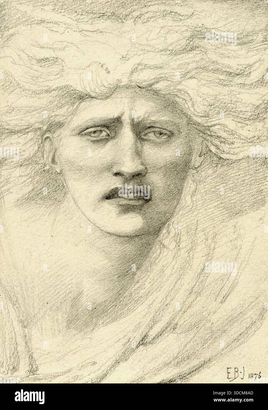 Edward Coley Burne-Jones - The Perseus Series 04 - The Finding of Medusa 1 3 Study for the Head of Medusa) Stockfoto