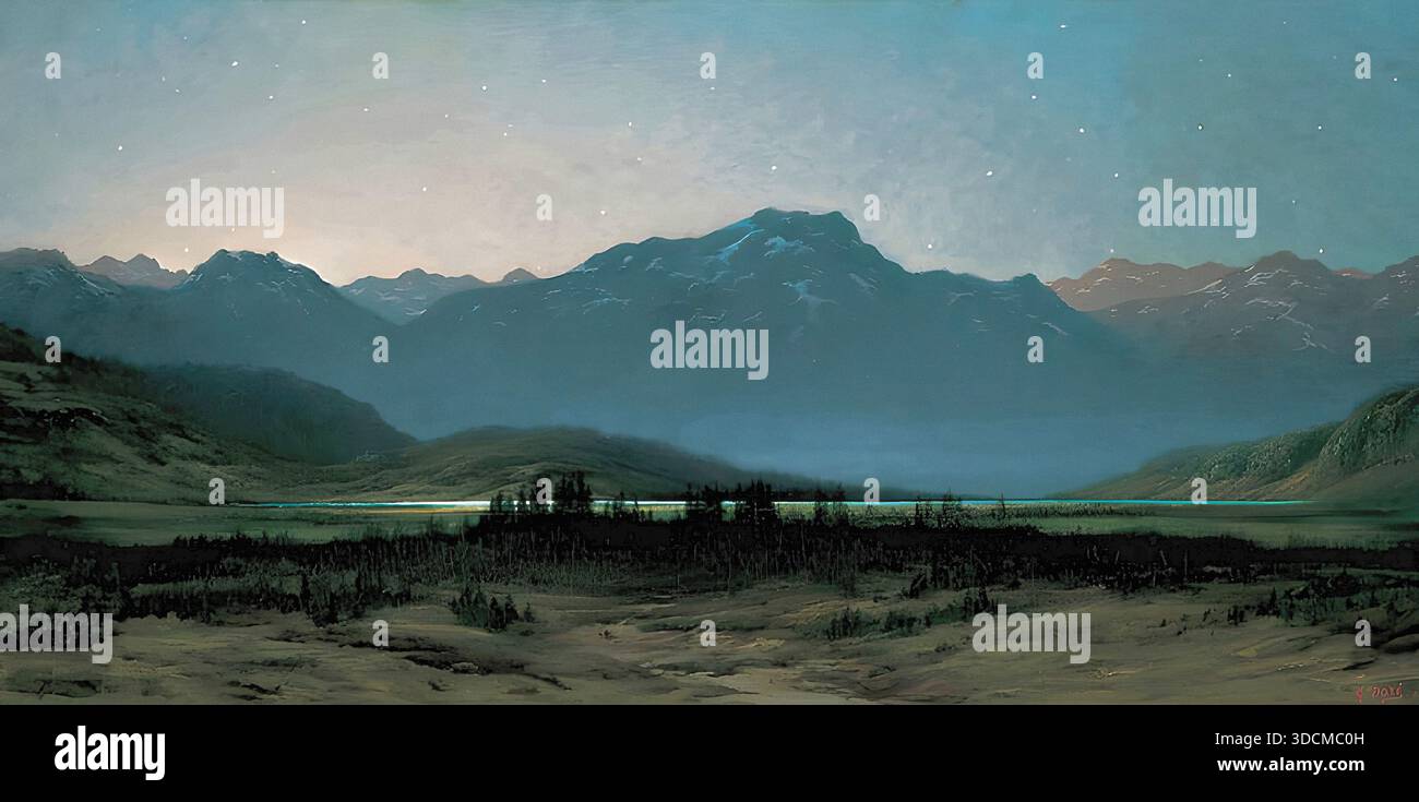 Gustave Doré - Berglandschaft Stockfoto