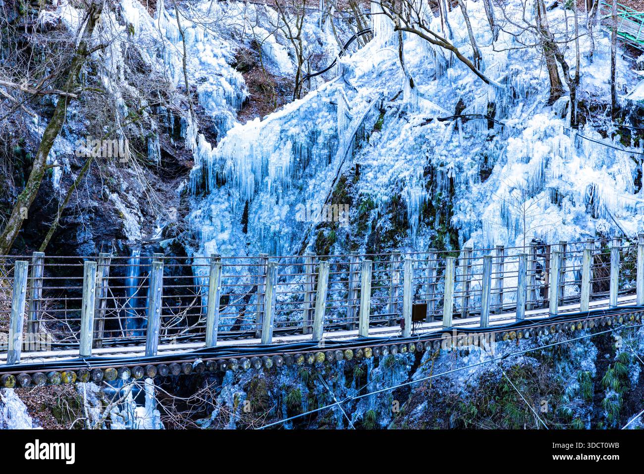 Eiszapfen von Onouchi Hyakukei, Präfektur Saitama Stockfoto