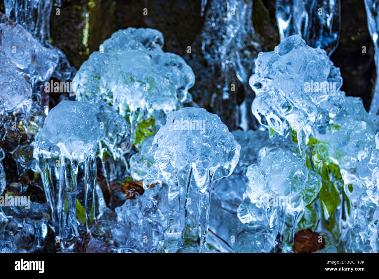 Eiszapfen von Onouchi Hyakukei, Präfektur Saitama Stockfoto