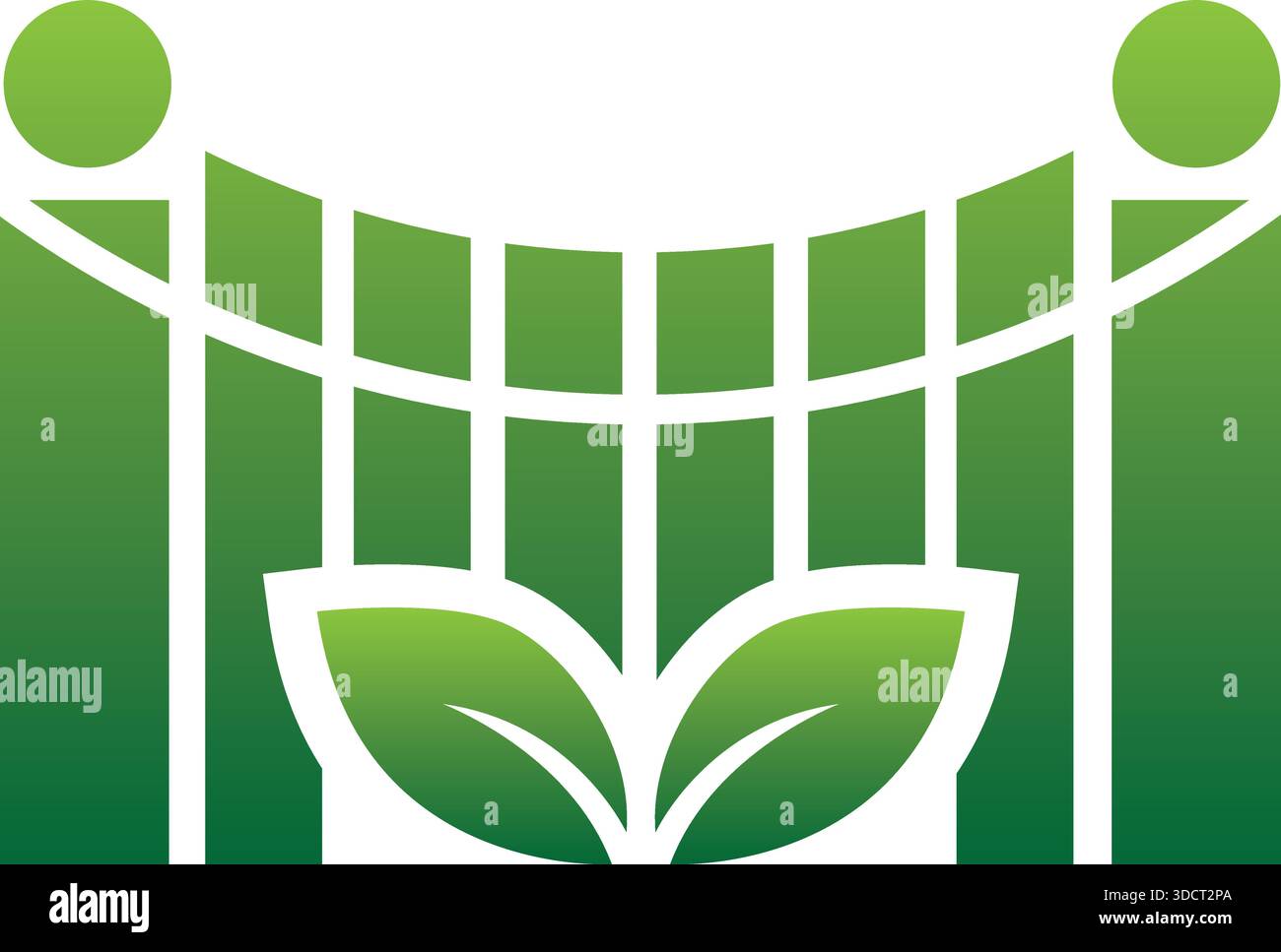 Green Agriculture Field Logo Vektor Eco Farm Design Template Symbol Stock Vektor