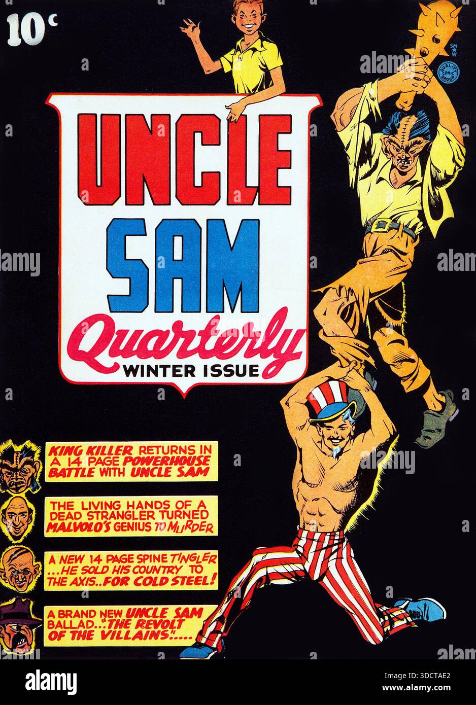 Comic-Cover – Uncle Sam Quarterly No 2 (Quality, 1941) Stockfoto