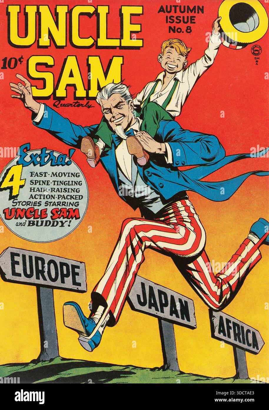 Comic-Cover – Uncle Sam Quarterly No 8 (Quality, 1943) Stockfoto