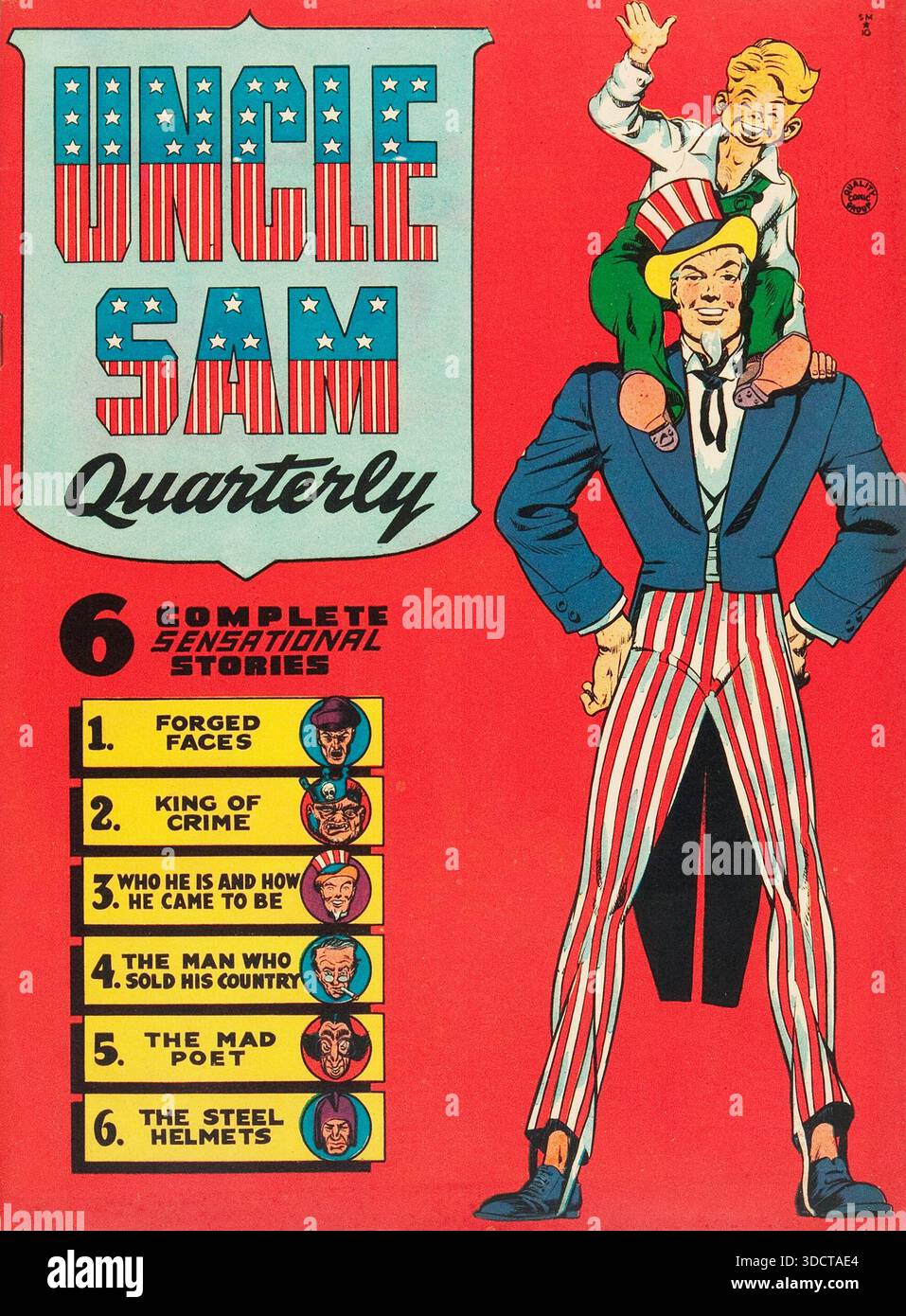 Comic-Cover – Uncle Sam Quarterly, Nr. 1, Herbst 1941 (Qualität) Stockfoto
