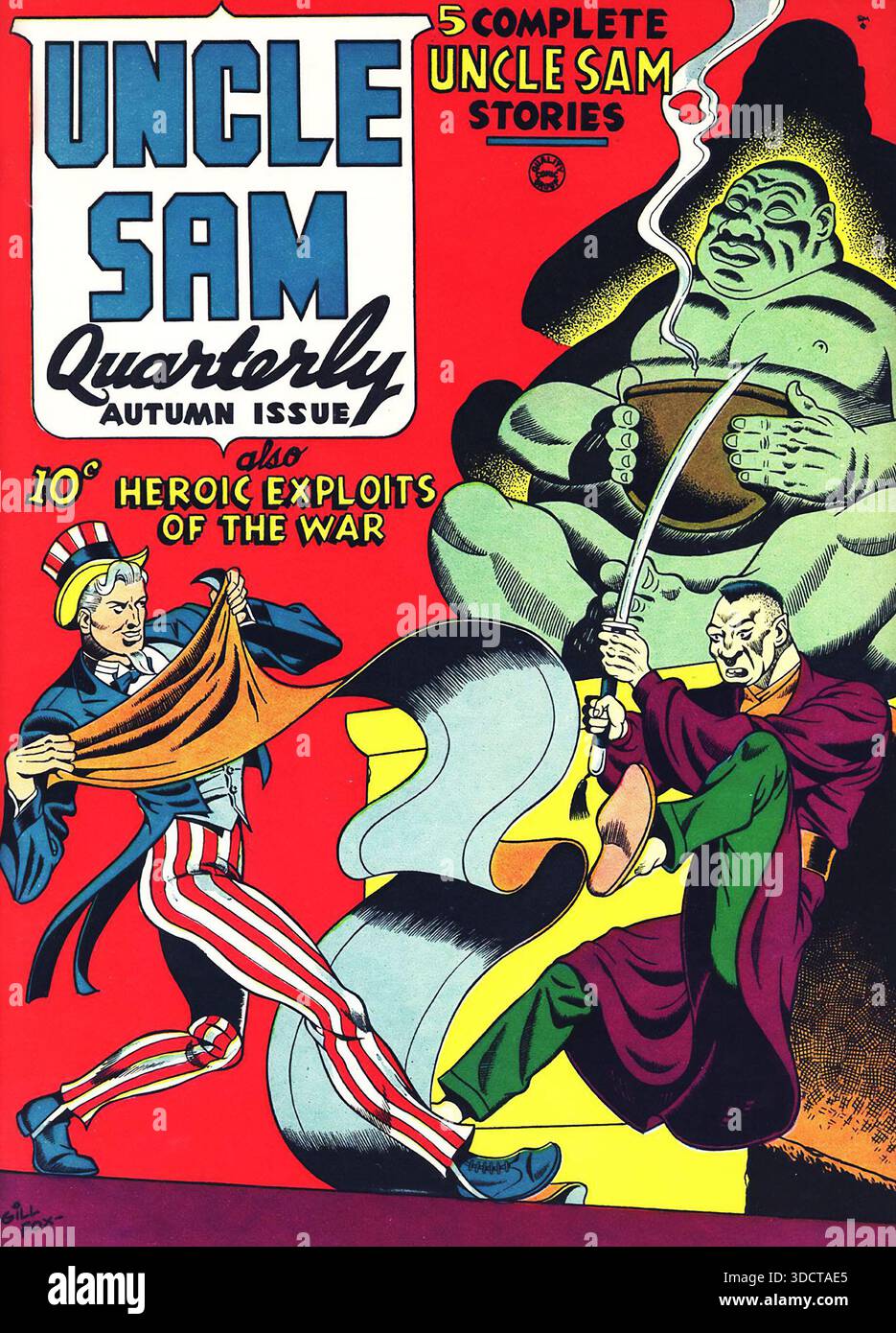 Comic-Cover – Uncle Sam Quarterly, Nr. 4 (Quality, 1942) Stockfoto