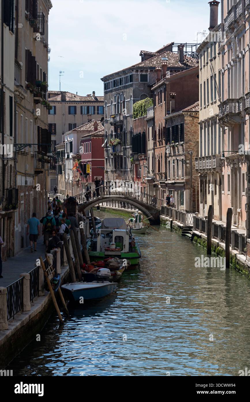 Ventian Kanäle und Straßen. Venedig, Italien Stockfoto