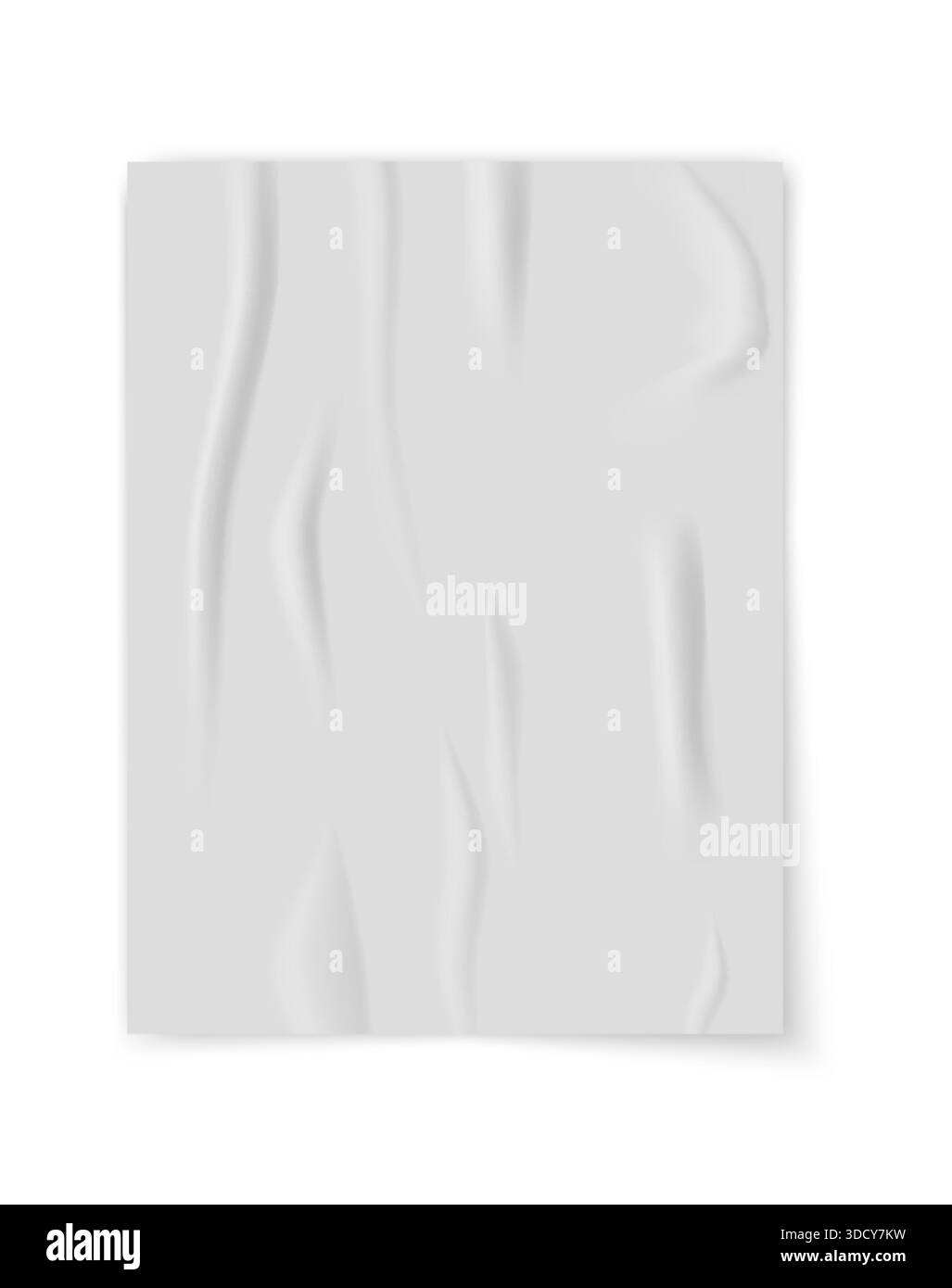 Realistische, zerknitterte Papierstruktur mit subtilen Falten und Falten, perfekt für Hintergründe, Präsentationen, Poster, Mockups, und kreative Designprojekte Stock Vektor