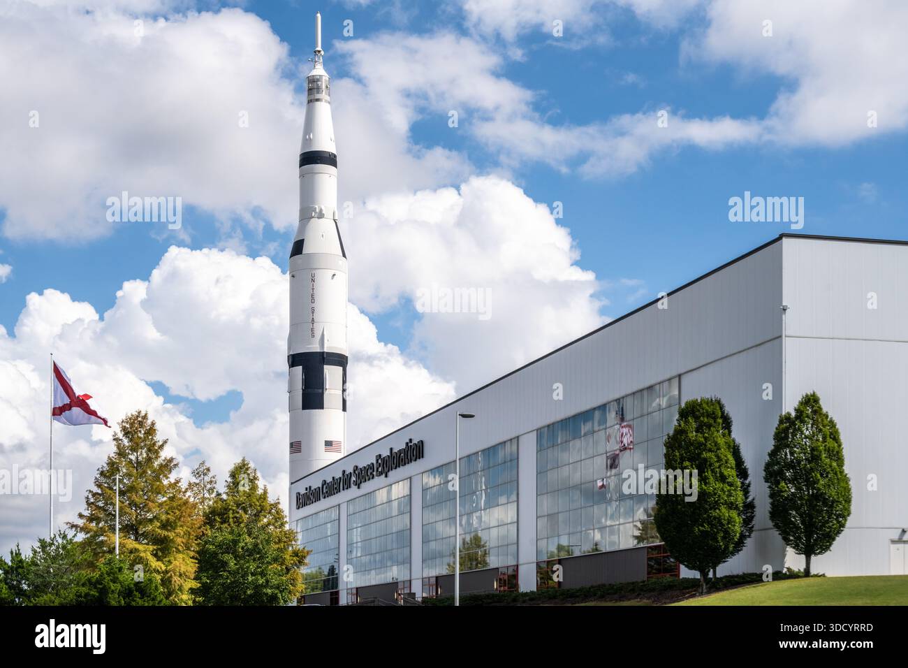 Das Davidson Center for Space Exploration im U.S. Space & Rocket Center in Huntsville, Alabama. (USA) Stockfoto