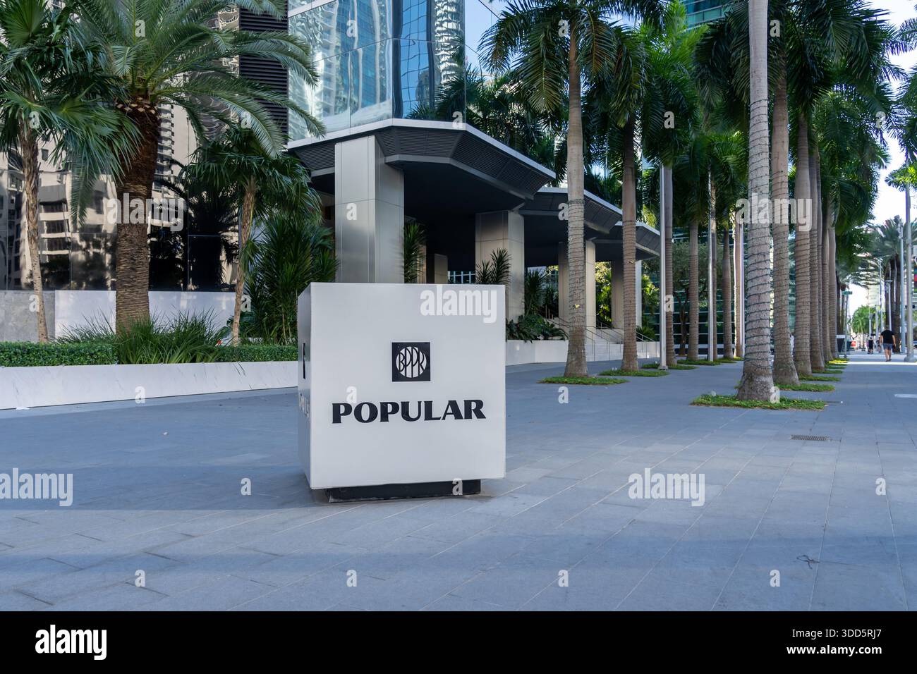 Beliebte Bank in Miami, FL, USA. Stockfoto