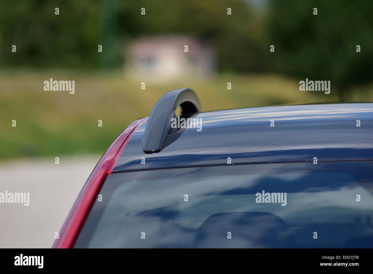Dachträger auf dem Auto Stockfoto