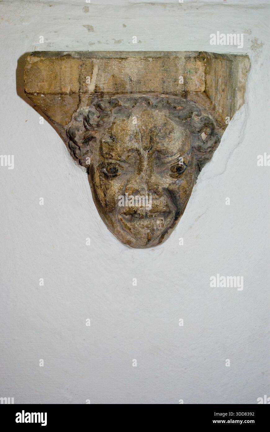 Stone Corbel St. Peter's Church Westleton, Suffolk Stockfoto