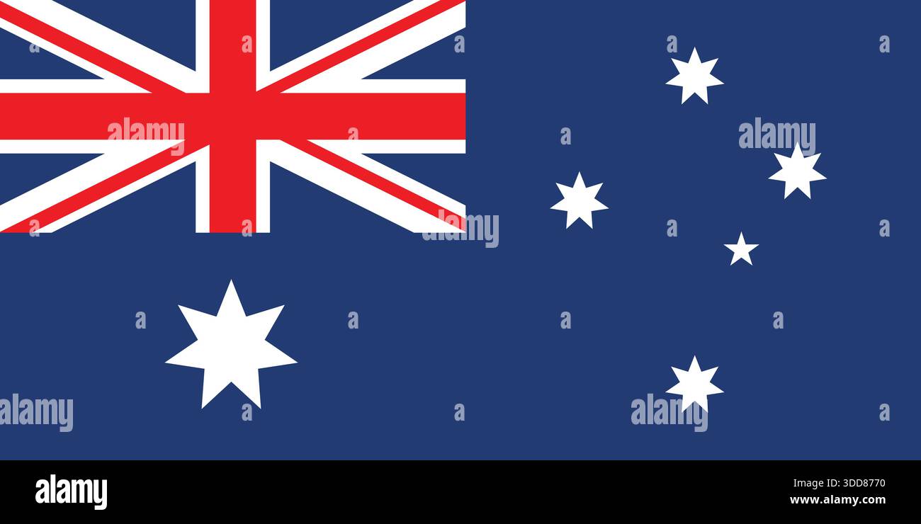 Nationalflagge von Australien symbolisiert Australien Tag Vektor Stock Illustration Stock Vektor