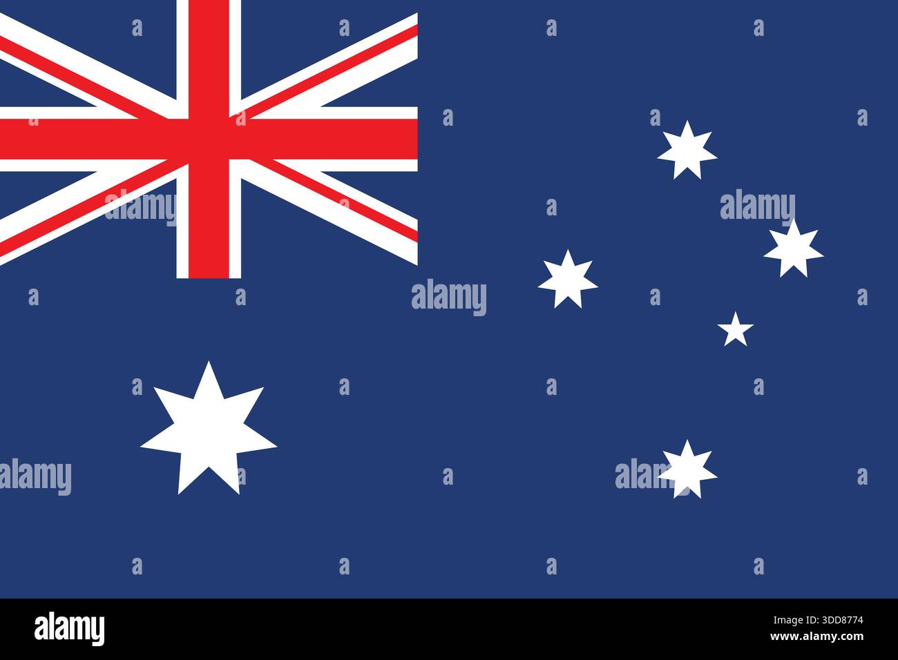 Nationalflagge von Australien symbolisiert Australien Tag Vektor Stock Illustration Stock Vektor