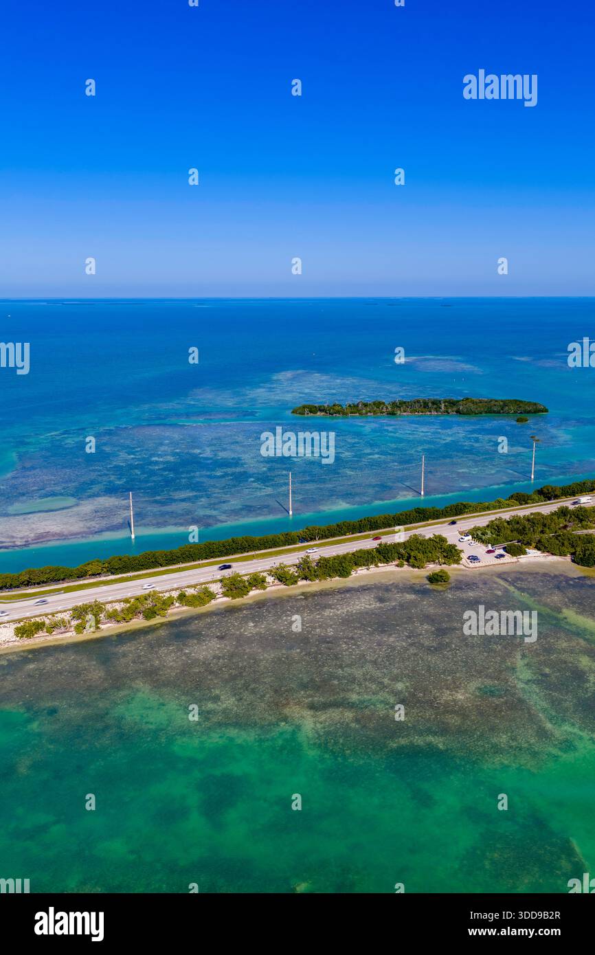 Luftbild Overseas Highway Islamorada Florida Keys 2025 Stockfoto