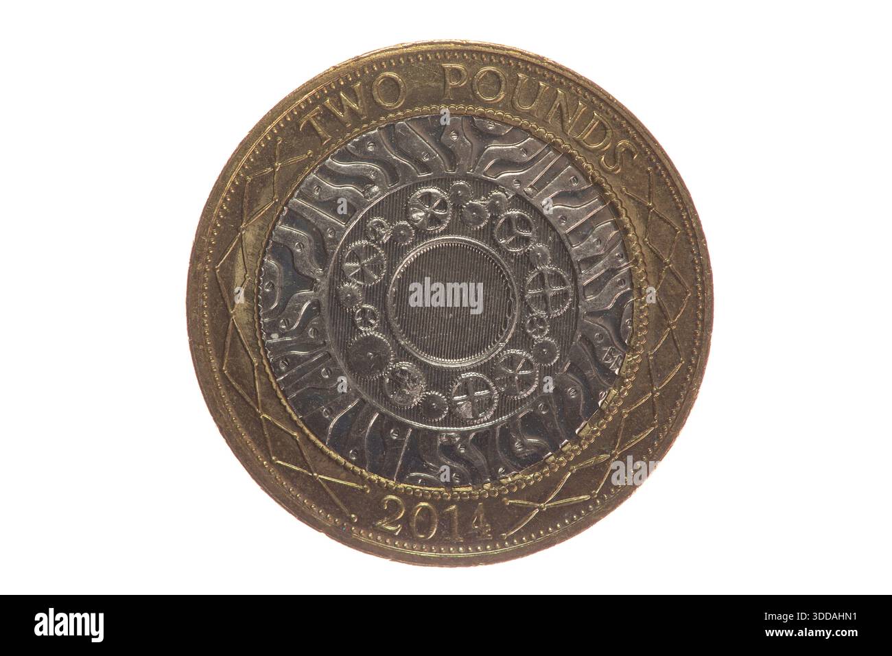 Zwei-Pfund-Münze - Reverse von Bruce Rushin Stockfoto
