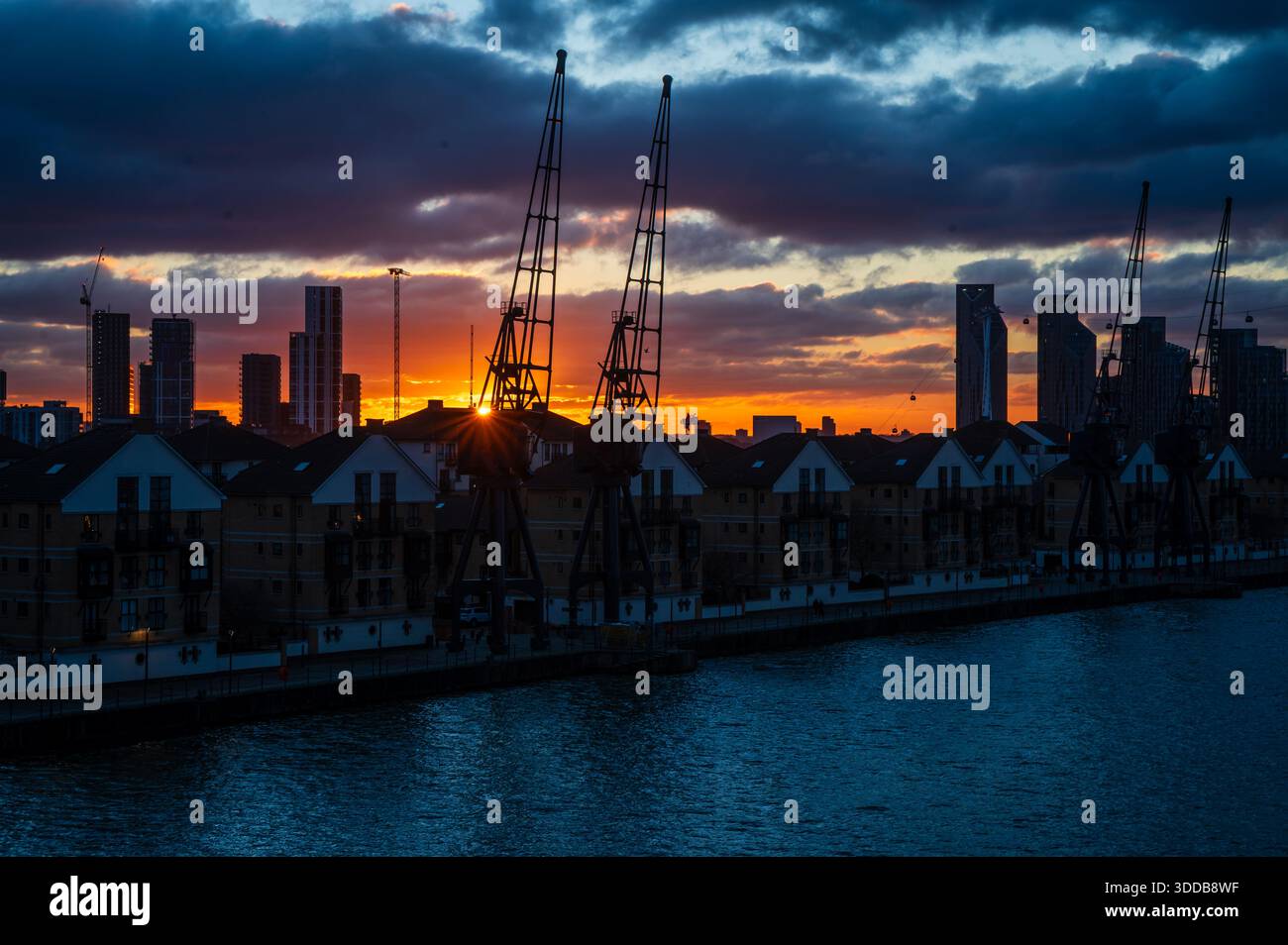 Blick auf Canary Wharf, London, Großbritannien Stockfoto