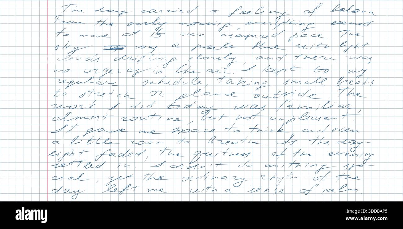 Vintage handgeschriebenes Essaypapier gekritzelt Schreibstift und Tinte dekorativer unlesbarer Unsinn Schreiben unordentliche antike Schrift völlig unlesbarer Hintergrund Stock Vektor