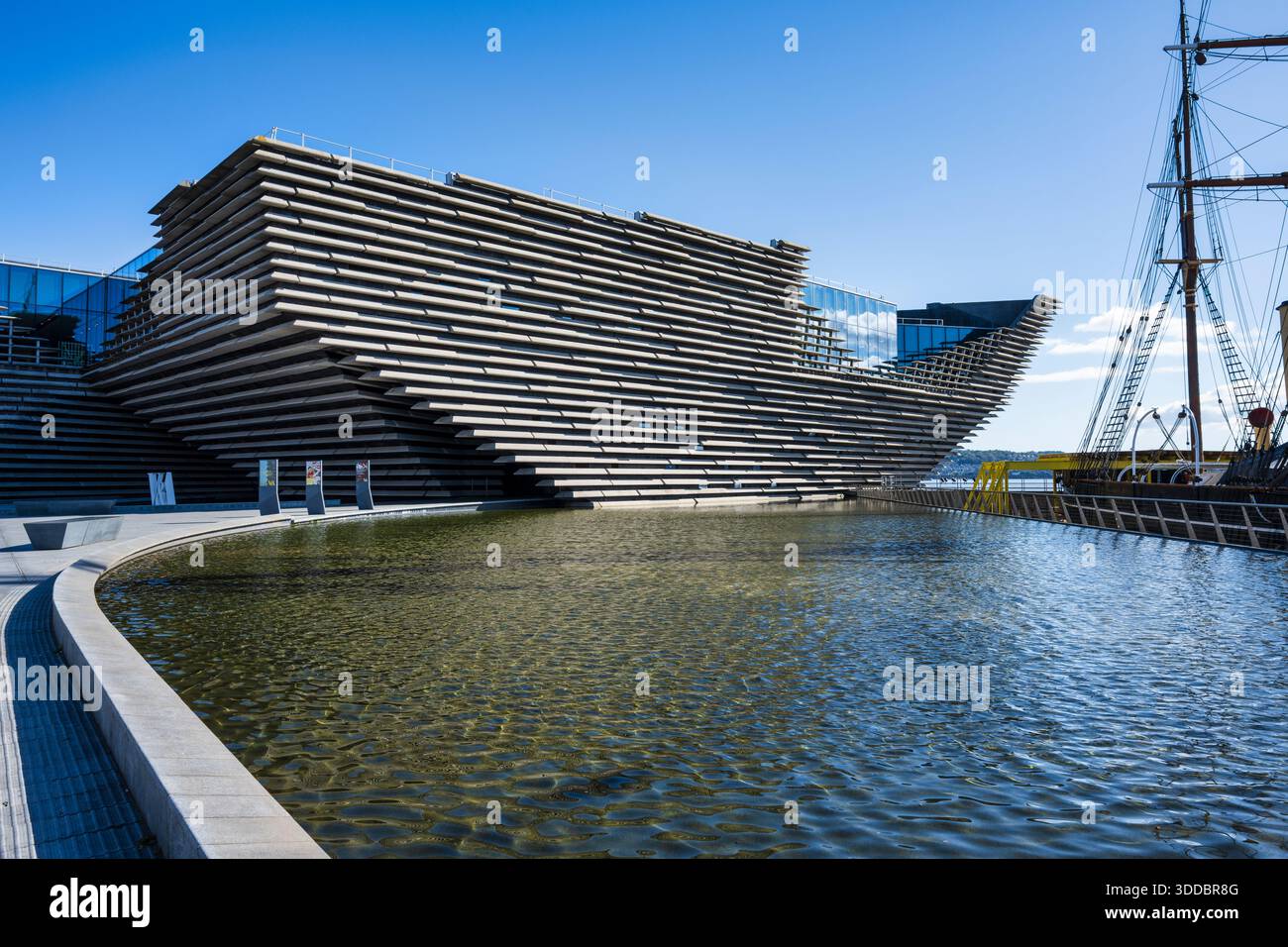 V&A Dundee Museum und RRS Discovery, Riverside Esplanade, Dundee, Schottland, Großbritannien Stockfoto