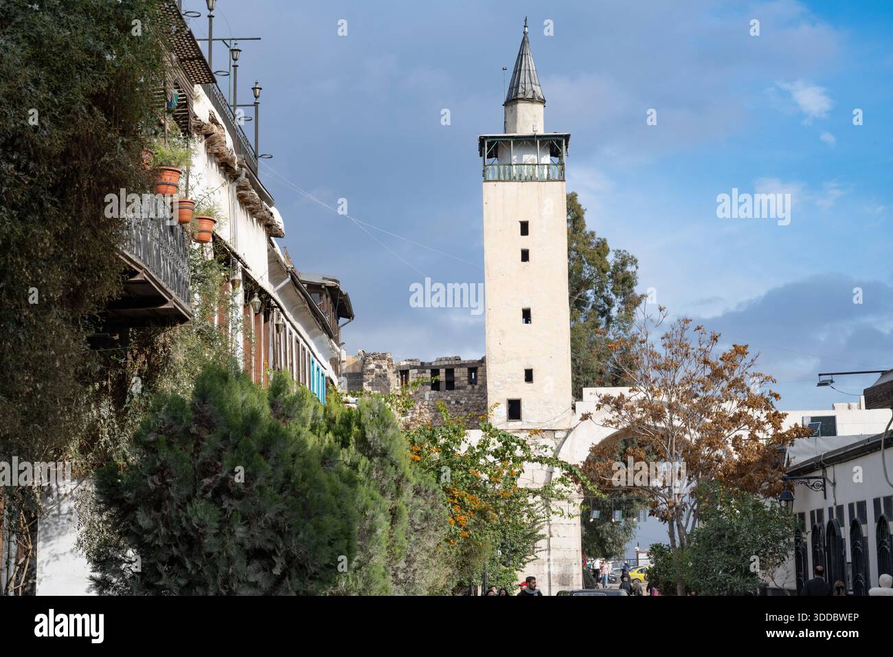 Damaskus, Syrien. Dezember 2025. Bab Sharqi, das östliche Tor der Altstadt von Damaskus, auch bekannt als das Tor der Sonne, eine der sieben antiken Städte g Stockfoto
