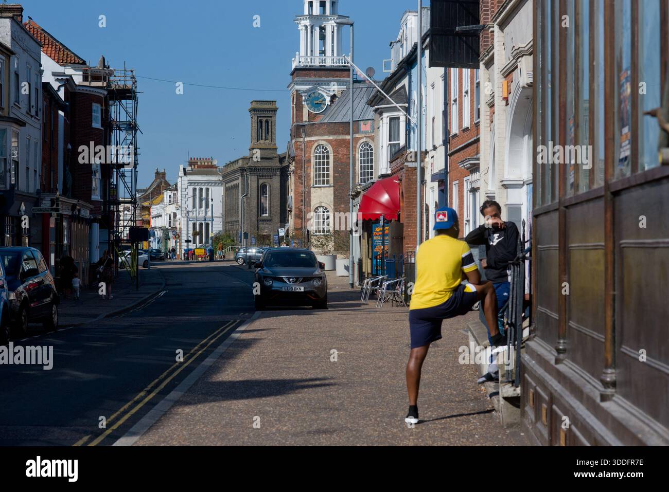 Besucher der Great Yarmouth Promenade. Stockfoto