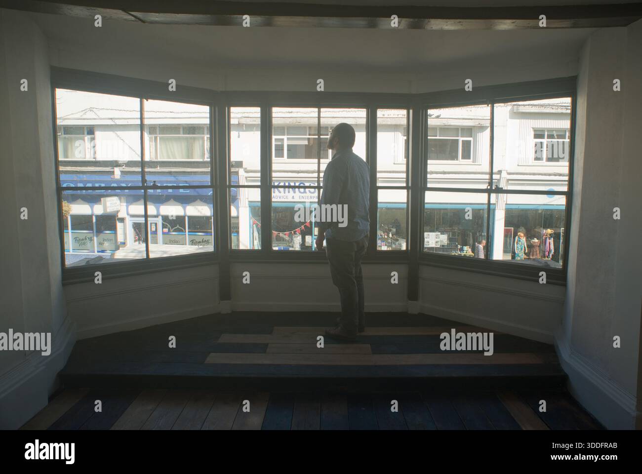 160 King Street, Great Yarmouth ist ein denkmalgeschütztes Gebäude aus dem 17. Jahrhundert. Es ist das einzige erhaltene Exemplar eines Fachwerkgebäudes im Stadtgebiet und wurde vom Great Yarmouth Preservation Trust saniert. Stockfoto