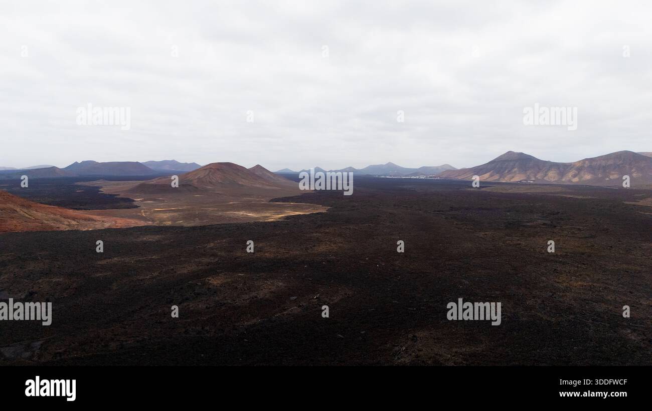 Vulkanlandschaft von Lanzarote Stockfoto