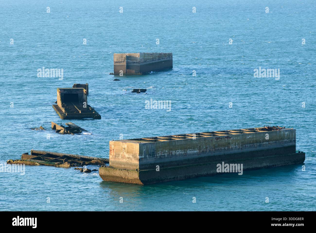 Mulberry knstlichen Hafen von Arromanches in der Normandie, September 1944  Stockfotografie - Alamy