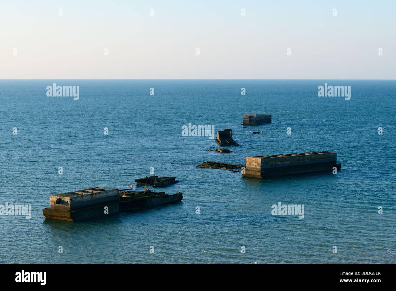Mulberry knstlichen Hafen von Arromanches in der Normandie, September 1944  Stockfotografie - Alamy
