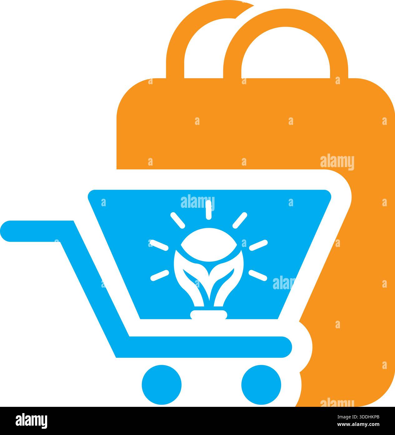 Warenkorb Logo Design E-Commerce Business Vector Template Symbol Stock Vektor