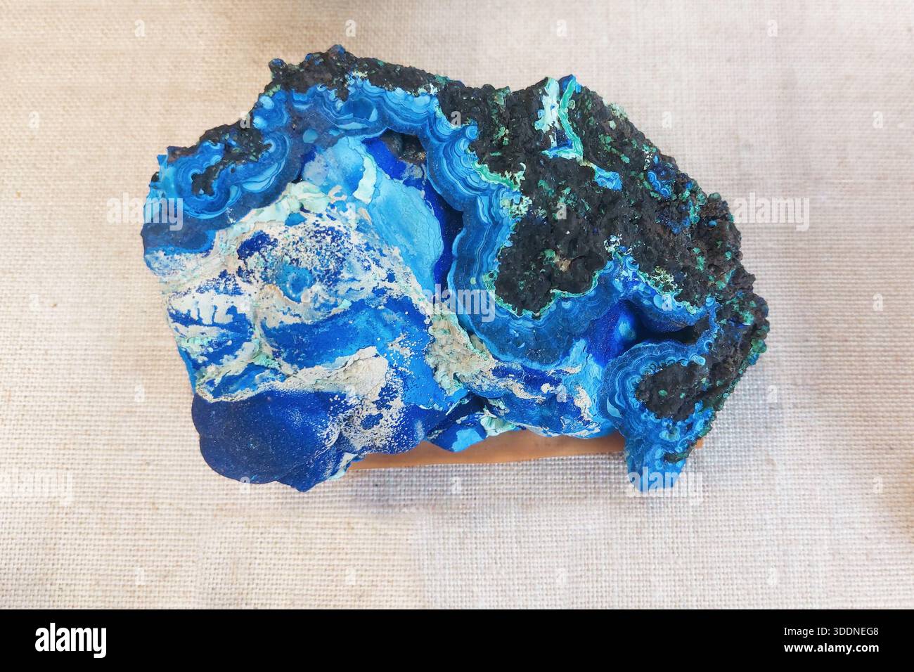 Azurit Mineral im Natural History Museum, London, Großbritannien. Stockfoto