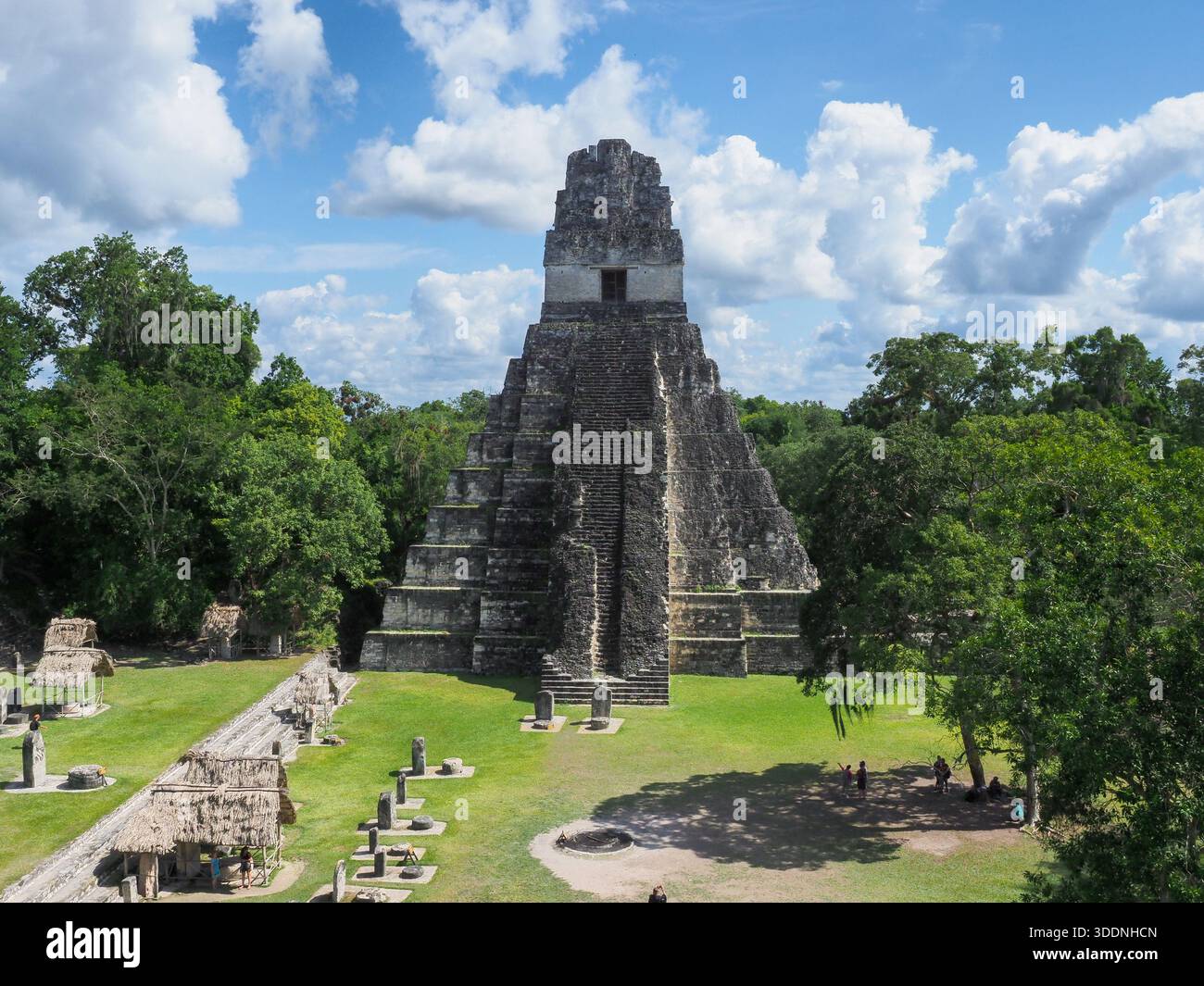 Tikal Guatemala - 24. Januar 2020: Großer Jaguar Tempel in Tikal Guatemala im bewaldeten Dschungel Stockfoto