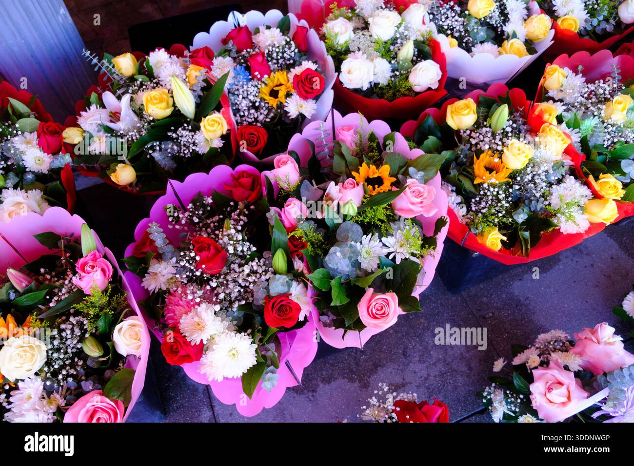 Flower District, Los Angeles, Kalifornien, Vereinigte Staaten von Amerika Stockfoto
