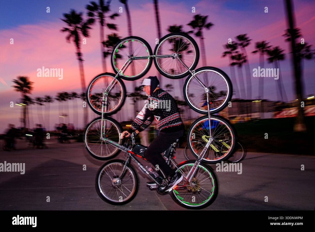E-Bike-Parade, Venice Beach, Los Angeles, Kalifornien, USA Stockfoto