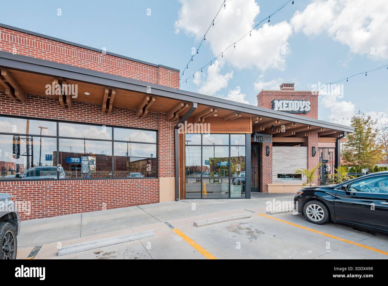 Kansas, 6. JUL 2025 - Außenansicht des Restaurants Meddys Stockfoto