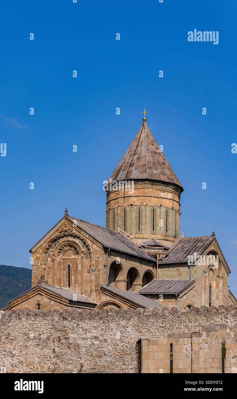 Mittelalterliche Kathedrale Stvetitskhoveli in der alten Hauptstadt Georgiens Stockfoto