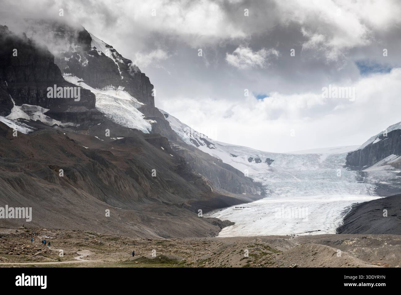 Athabasca Glacier, Columbia Icefields, Icefields Parkway, Jasper National Park, Alberta, Kanada Stockfoto