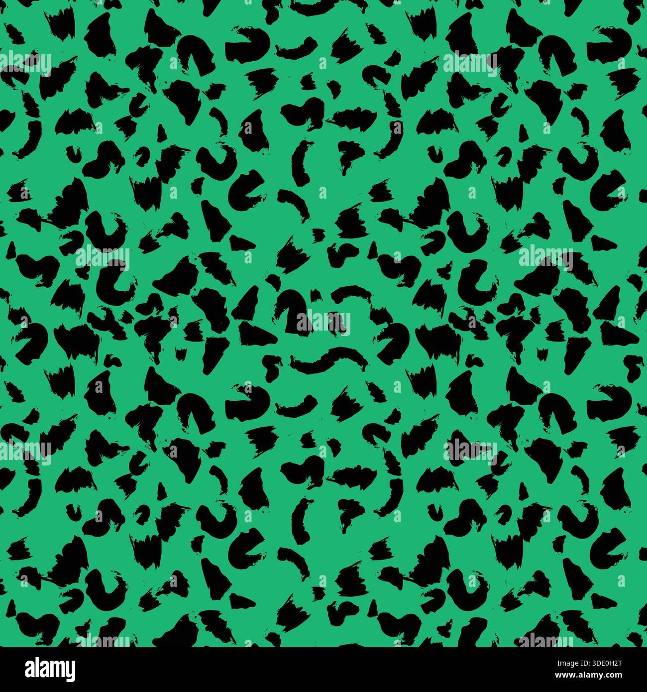 Blauer Hintergrund mit schwarzem Leopardenmuster mit auffälliger Tierstruktur moderner Mode-Stil nahtloses Vektor-Design ideal für trendige Textilien W Stock Vektor