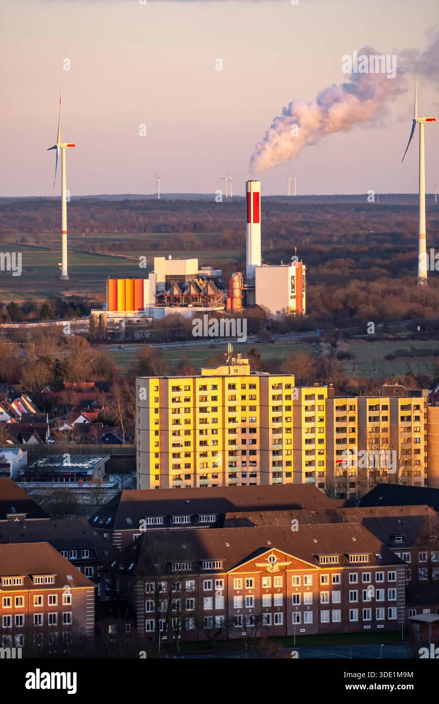 Bremerhaven Müllverbrennungsanlage, Müllverbrennungsanlage, die Strom und Fernwärme erzeugt, Abfallentsorgungsunternehmen Bremerhaven, resid Stockfoto