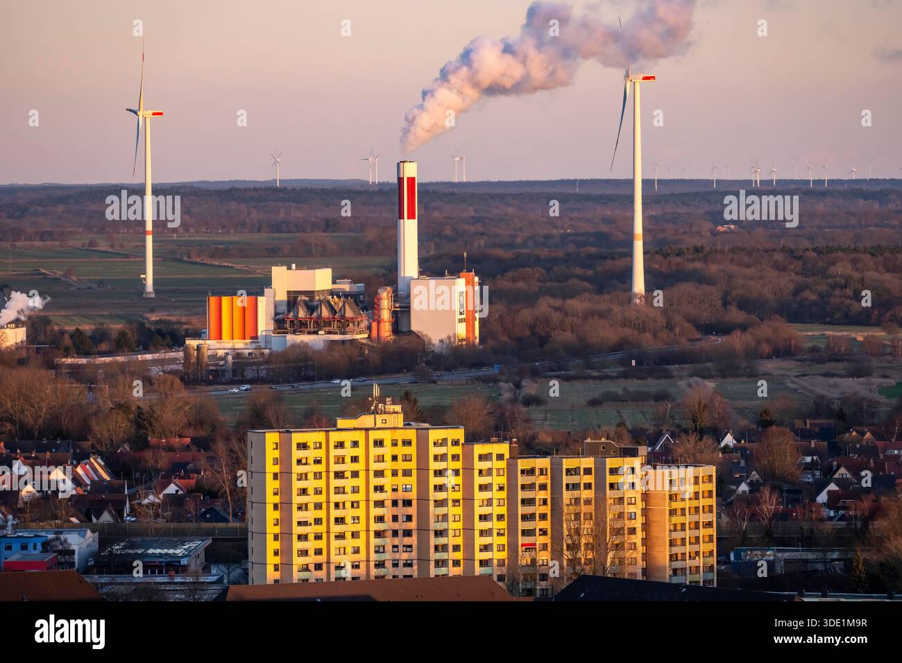 Bremerhaven Müllverbrennungsanlage, Müllverbrennungsanlage, die Strom und Fernwärme erzeugt, Abfallentsorgungsunternehmen Bremerhaven, resid Stockfoto