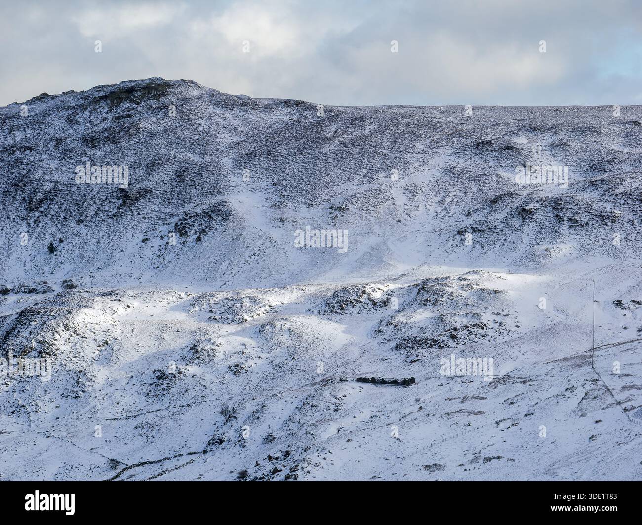 Winterschnee, Yr Eryri National Park, Nordwales, Januar 2026 Stockfoto