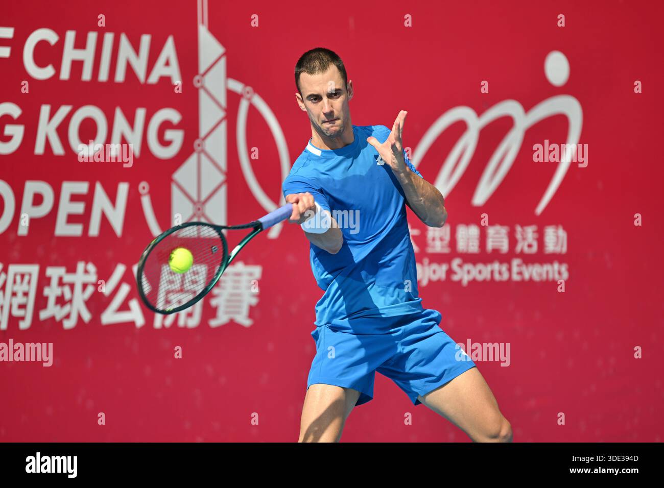 Hongkong. Januar 2026. Laslo Djere, ein serbischer Tennisspieler, während eines Spiels bei den Hong Kong Tennis Open (WTA 250) am 5. Januar 2026 in Hongkong. (Foto von Kobe Li/Nexpher Images) Credit: Nexpher Images Limited/Alamy Live News Stockfoto