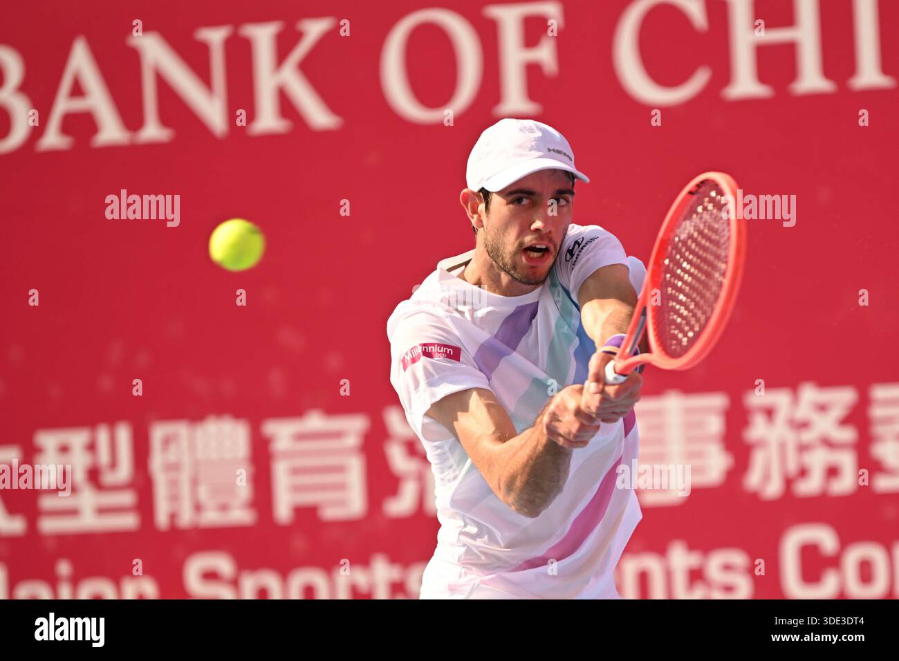 Hongkong. Januar 2026. Nuno Borges, ein portugiesischer Tennisspieler, während eines Spiels bei den Hong Kong Tennis Open (WTA 250) am 5. Januar 2026 in Hongkong. (Foto von Kobe Li/Nexpher Images) Credit: Nexpher Images Limited/Alamy Live News Stockfoto