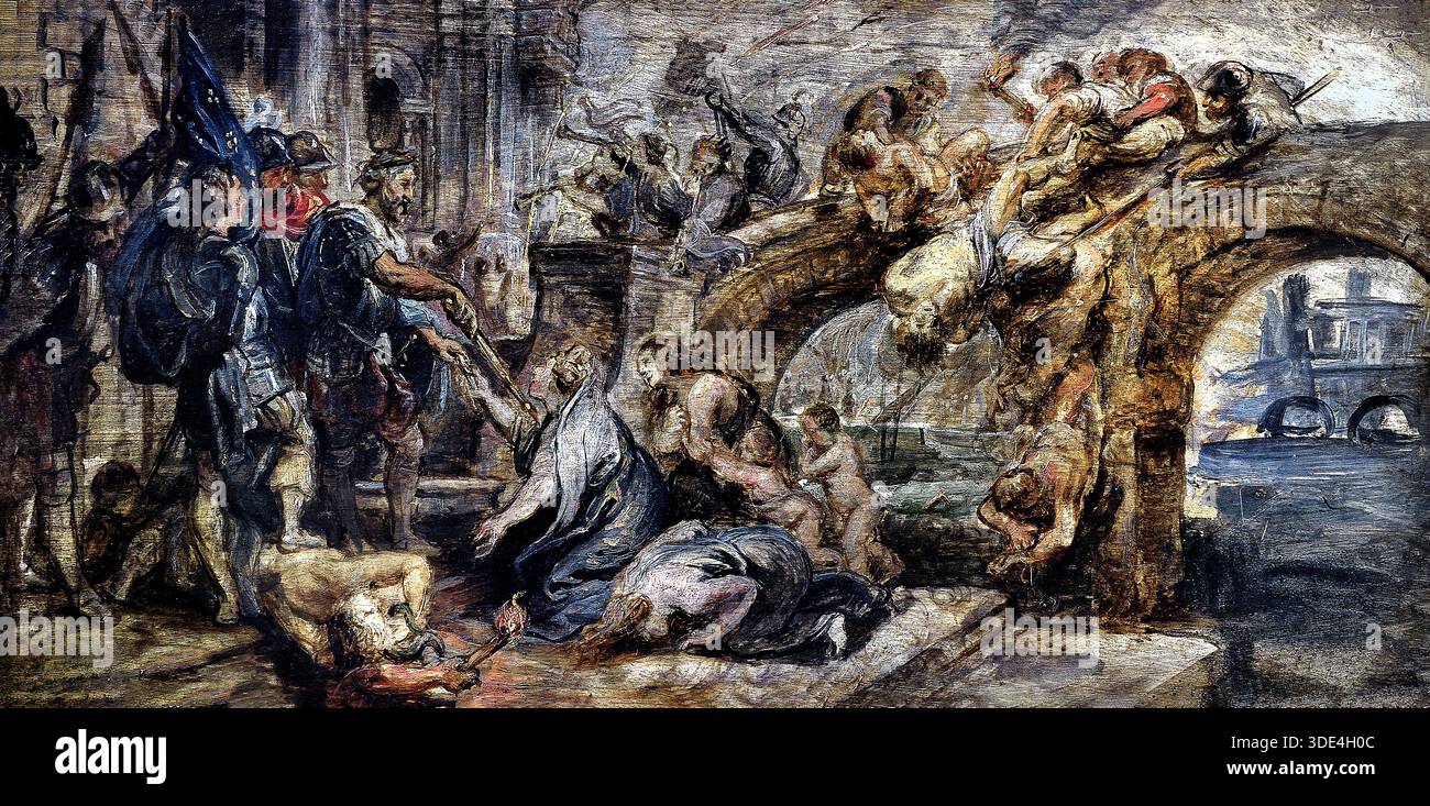 Die Eroberung von Paris durch Heinrich IV. Frankreich 1628 von Peter Paul Rubens (1577–1640) Flämisch-belgisches Belgien ( Heinrich IV. 1553–1610 auch bekannt unter dem Namen „guter König Heinrich“, war König von Navarra) Museum, Deutschland. Stockfoto