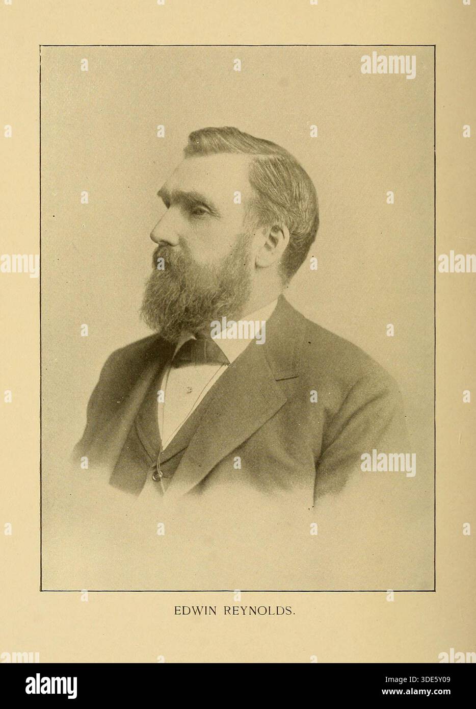 Porträt von Edwin Reynolds, amerikanischer Maschinenbauingenieur. Fotografische Illustration aus dem Magazin Cassier, 1891 Stockfoto