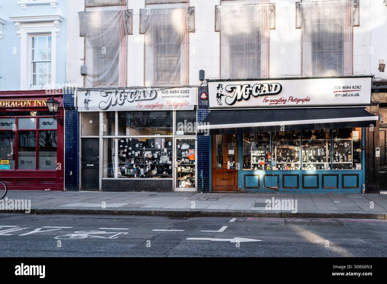 Das berühmte Mr. CAD Foto- und Kamerageschäft in Victoria, London Stockfoto