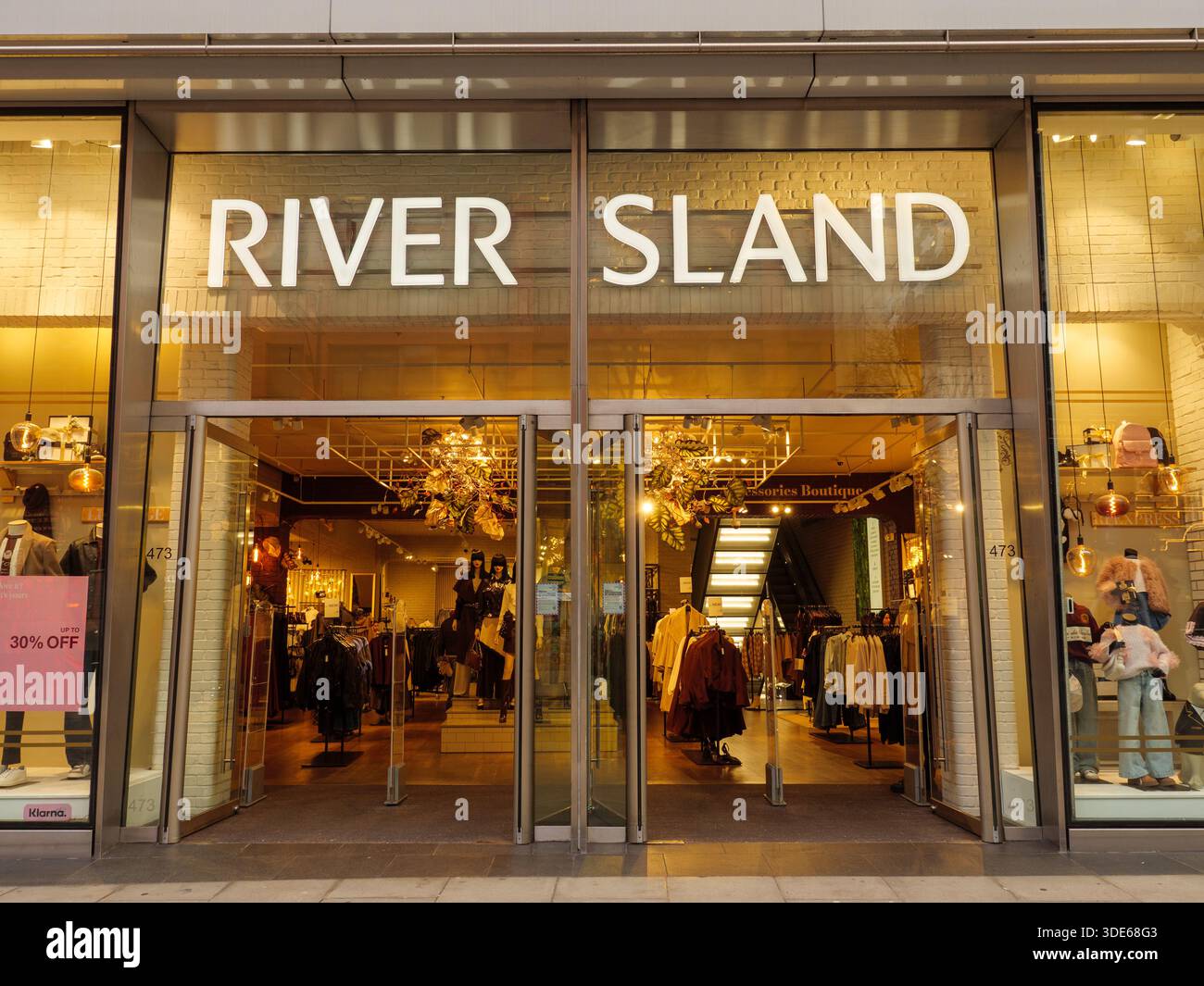 River Island Shop, Oxford Street, London, Großbritannien Stockfoto