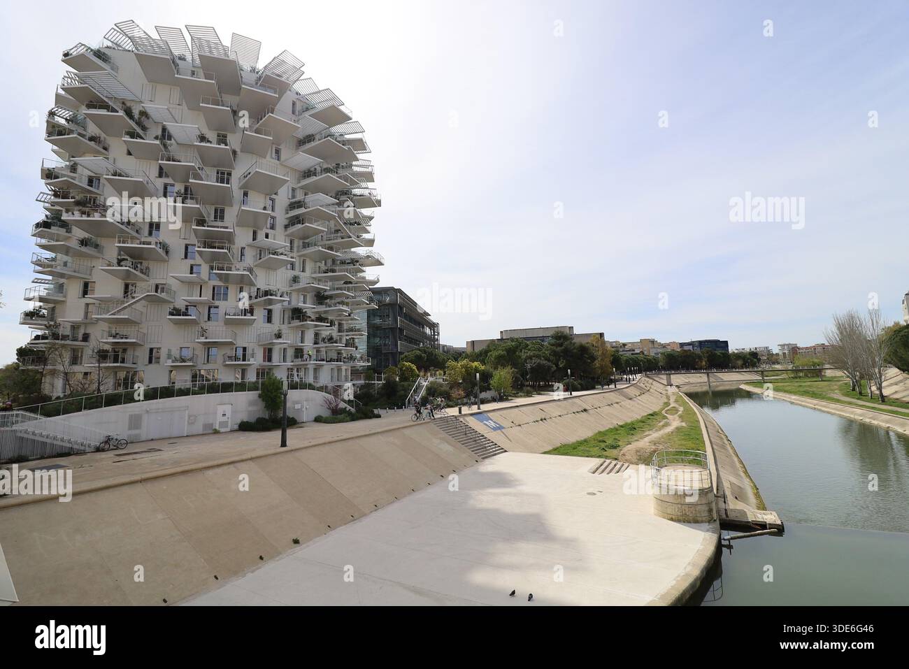 L'arbre blanc, immeuble d'appartements construit en 2019, de l'architecte Sou Fujimoto, vue de l'extérieur, ville de Montpellier, Frankreich Stockfoto