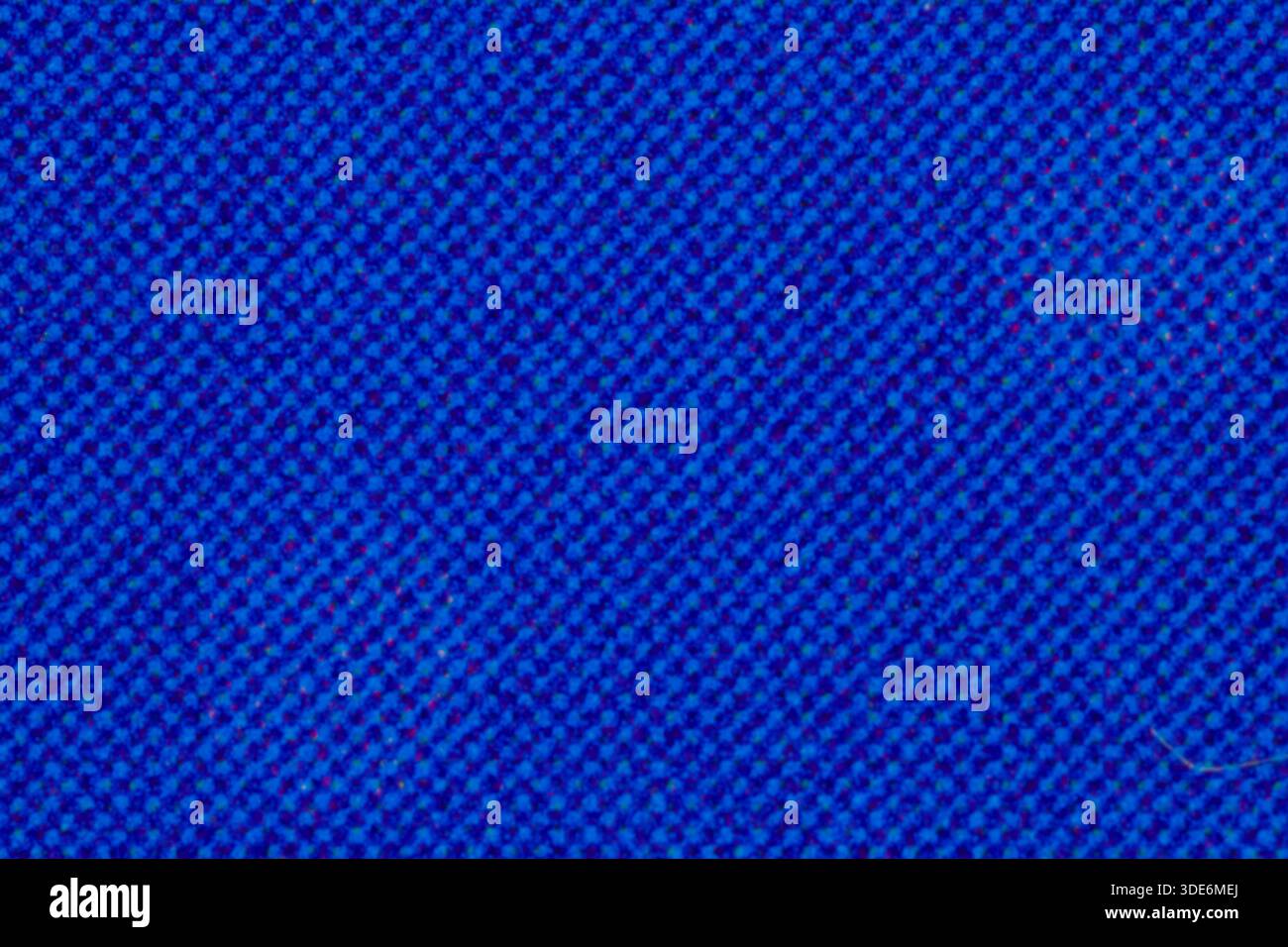 Blaues Muster aus synthetischem Material mit eng gewebten Garnen und feiner Textur Stockfoto